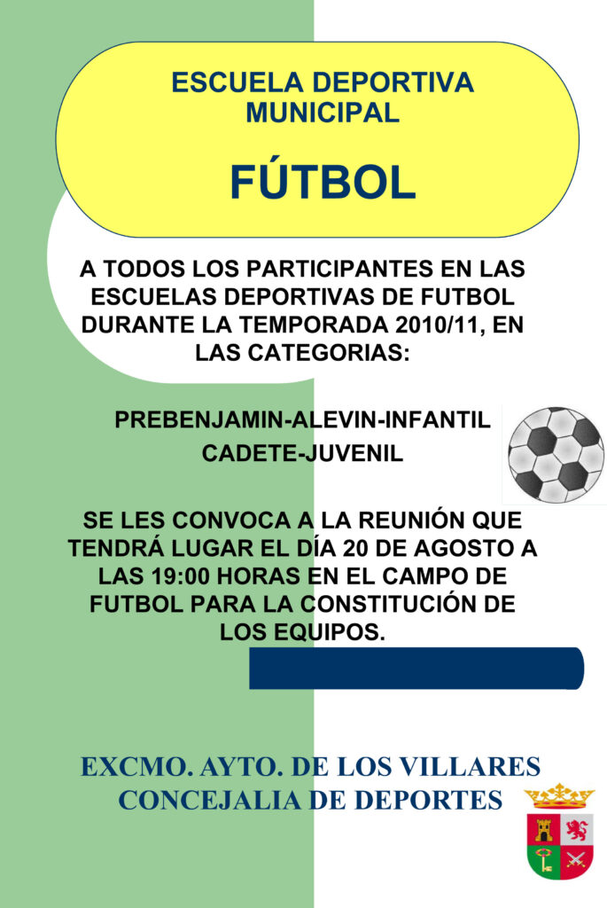 ESCUELA DEPORTIVA MUNICIPAL  FÚTBOL